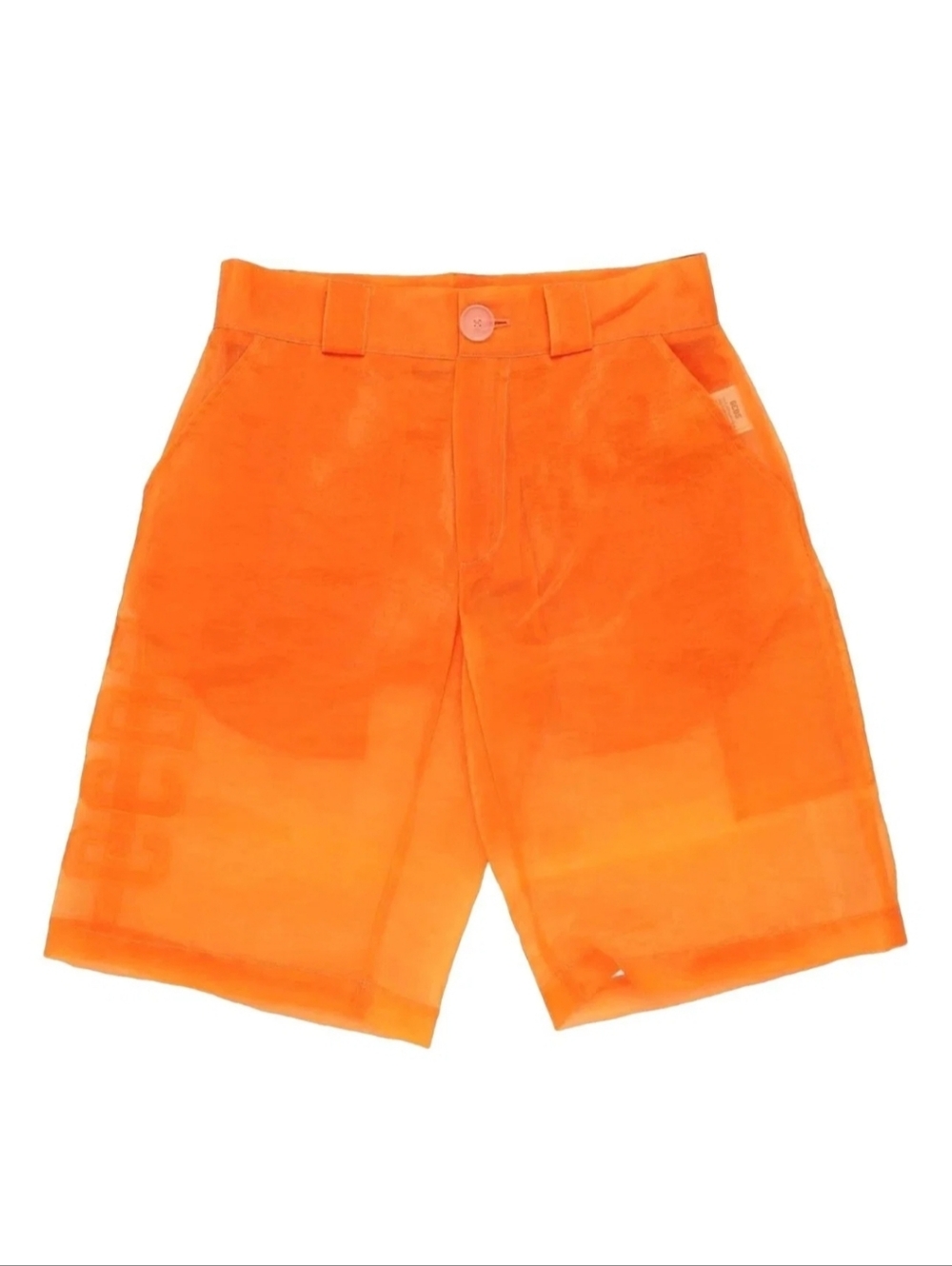 GCDS | Bright Orange Sheer Organza Bermuda Shorts Men’s M NWT Made Italy